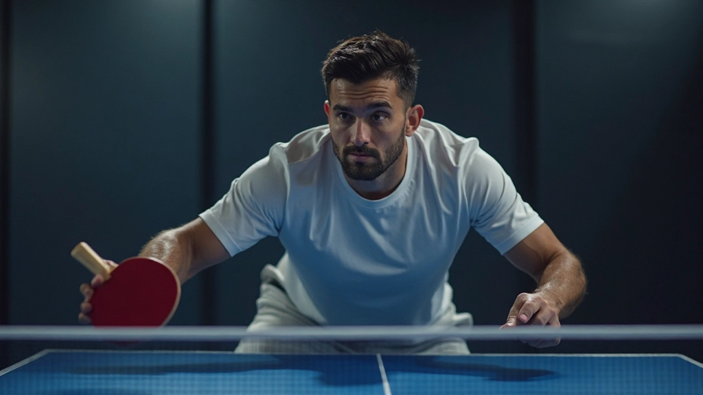 لاعب متقدم يؤدي ضربة قطع متقدمة مع دقة عالية وتحكم كامل بحركة الكرة